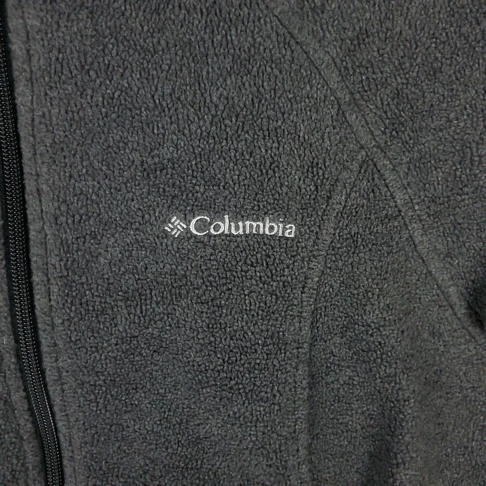 Columbia Sweater Womens Medium Gray Fleece Full Zip Up Jacket Sweatshirt - Picture 3 of 10